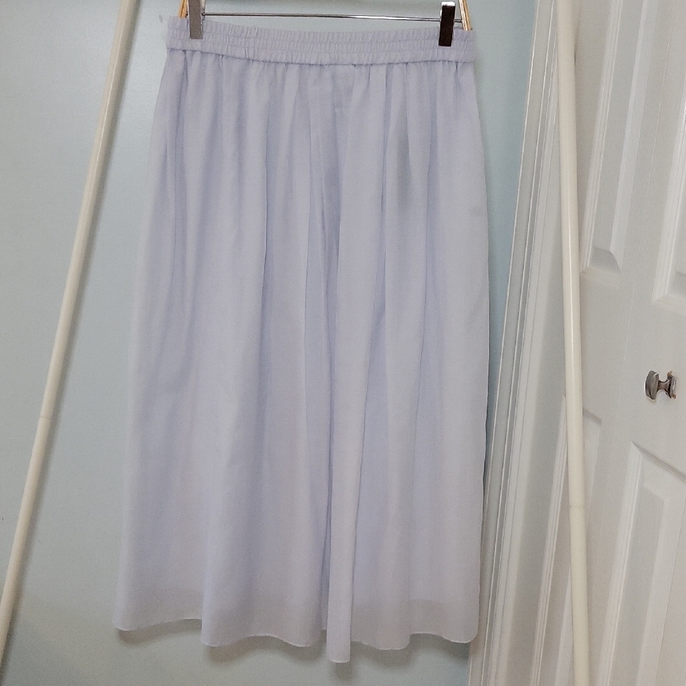 H&M Pale Blue Maxi A-Line Pleated Skirt NWT Sz Medium